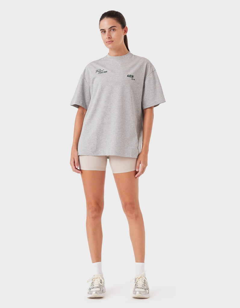Float Tracks Tee Grey Marle