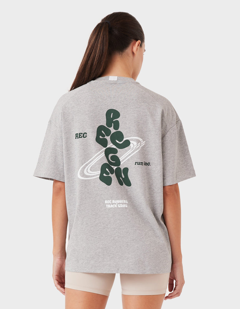 Float Tracks Tee Grey Marle