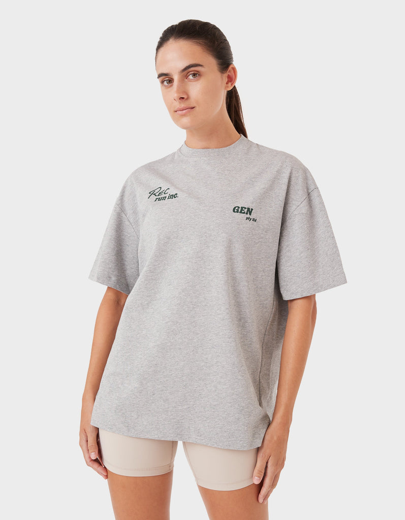 Float Tracks Tee Grey Marle