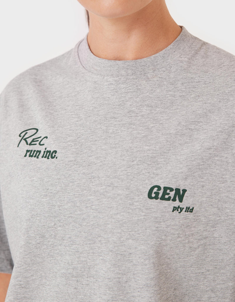 Float Tracks Tee Grey Marle